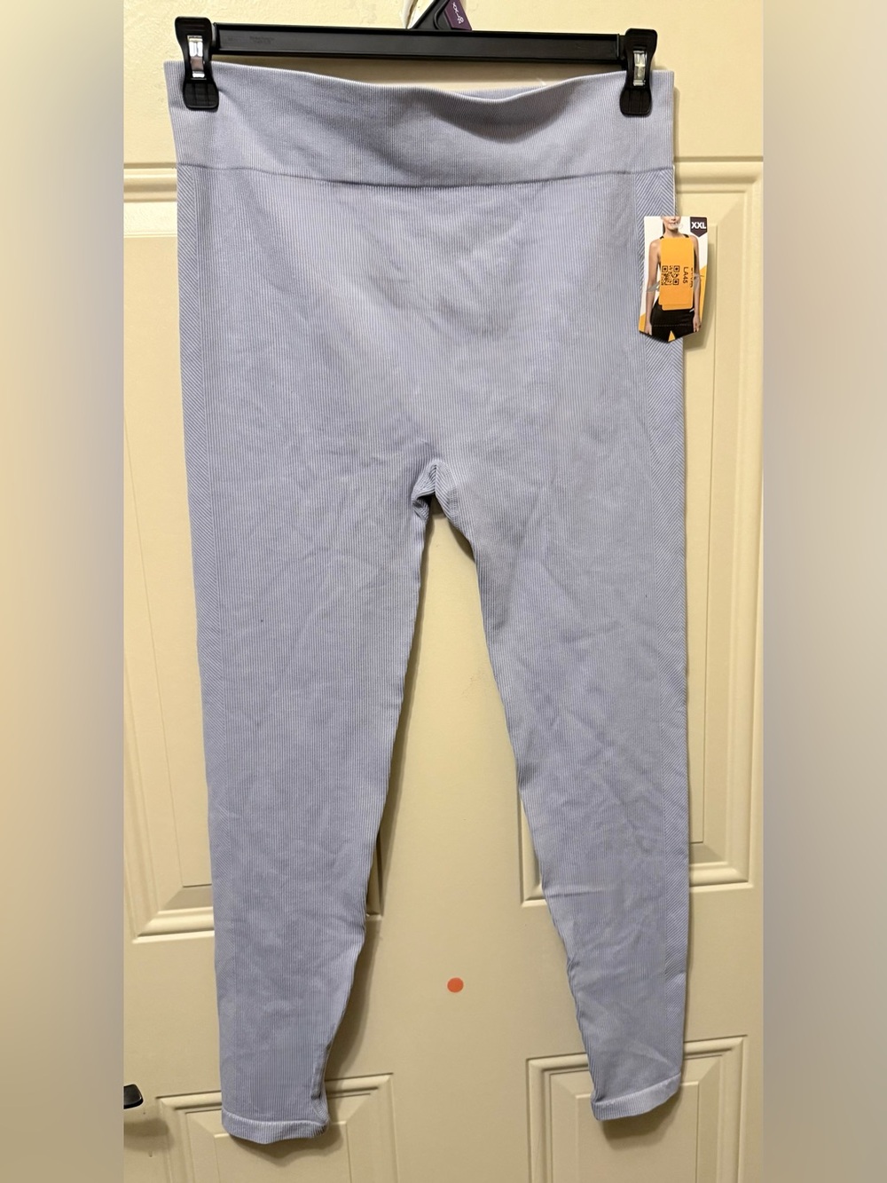 Avia Soft Indigo Ribbed Seamless Leggings Leggings Stretchy High-Waist Size XXL